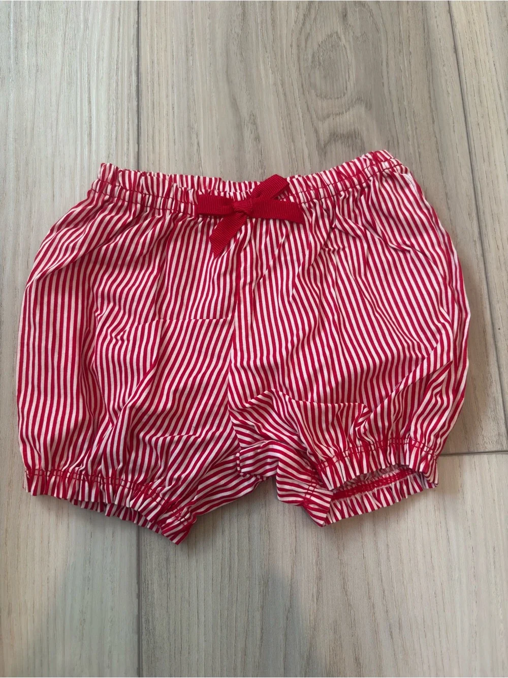Carter's Red and White Striped Bubble Shorts